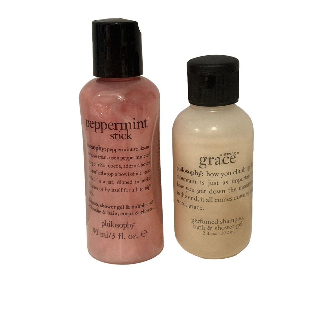 philosophy Peppermint Stick Amazing Grace Travel Size Shower Gel Set 2-Piece